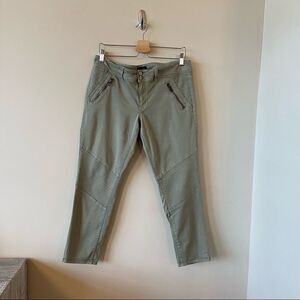 American Eagle Outfitters-Green Moto Super Stretch Pants (Size:12)